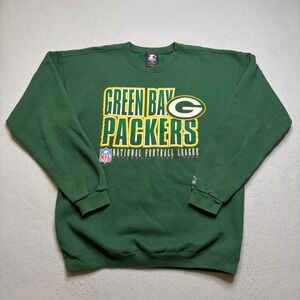 Starter Sweatshirt Mens Large Green Green Bay Packers Vintage NFL Pullover